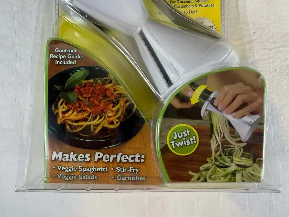 Veggetti Hand Held Spiralizer White Spiral Vegetable Cutter Slicer Veggie Pasta